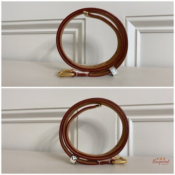 Authentic Louis Vuitton Multicolor Monogram Coated Canvas Leather Skinny Belt 75 - Picture 9 of 14